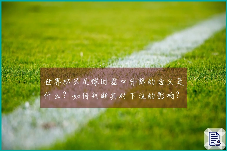 世界杯买足球时盘口升降的含义是什么？如何判断其对下注的影响？
